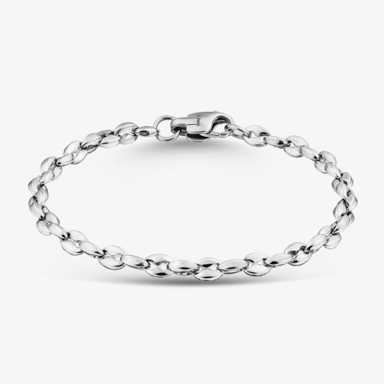 T H Baker Stainless Steel Marine Link Bracelet LAB-296/21CM
