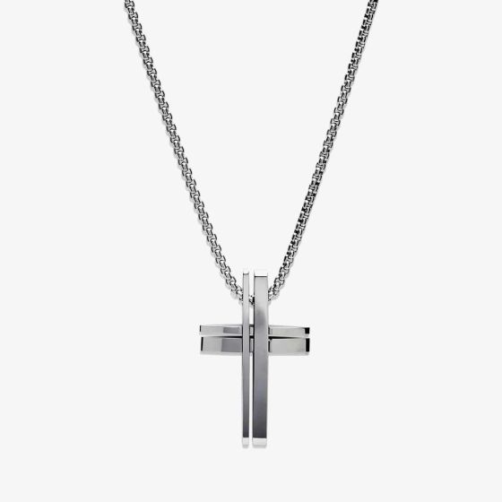 Unique Stainless Steel Cross Necklace AN-112/50CM