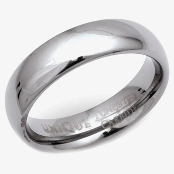 Unique Mens Tungsten Carbide Polished 6mm Ring TUR-8