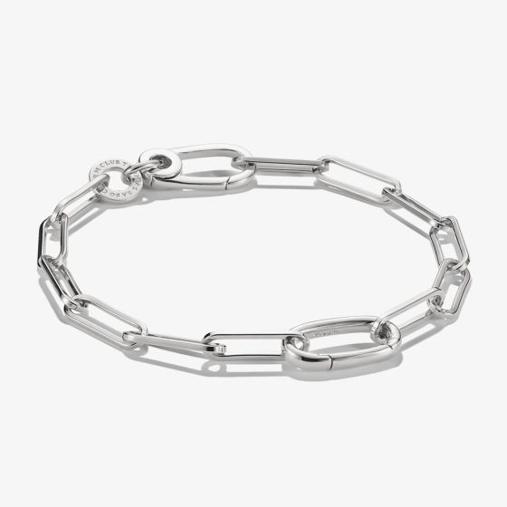 THOMAS SABO Charm Club Connect Silver Paperclip Link Charm Bracelet C1205-001-21