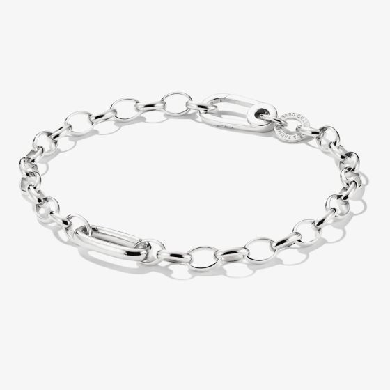 THOMAS SABO Charm Club Connect Silver Oval Link Charm Bracelet C1202-001-21