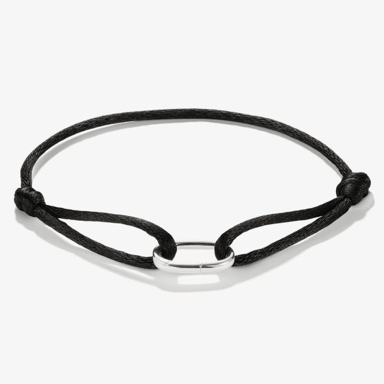 THOMAS SABO Charm Club Connect Black Textile Bracelet C1210-001-11-L24V