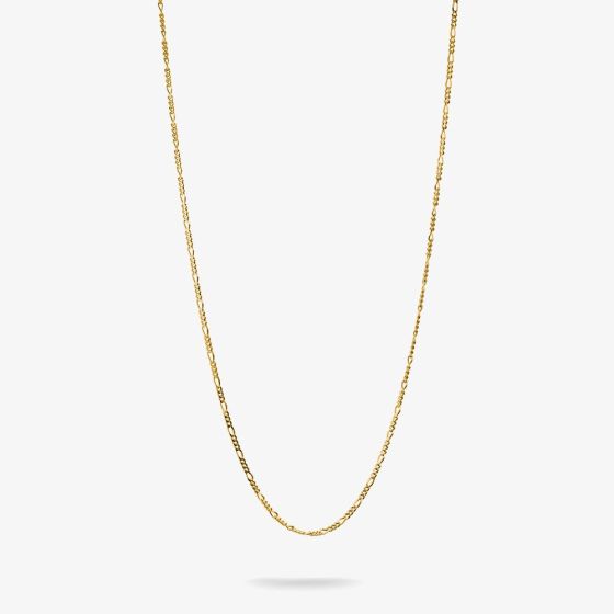 THOMAS SABO Gold Plated Figaro Charm Necklace KE2329-413-39-L45v