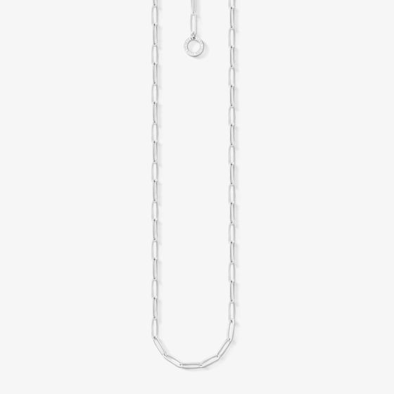 THOMAS SABO Sterling Silver Paperlink Chain Charm Necklace X0254-001-21
