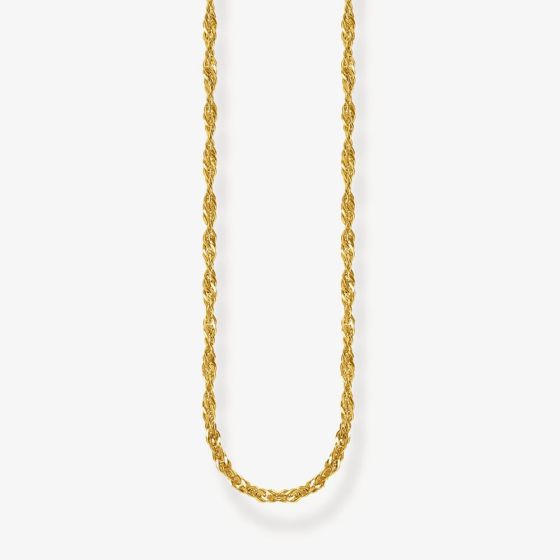THOMAS SABO Gold Plated Singaporean Twist Curb Chain KE2284-413-39-L45v