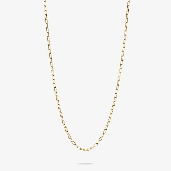 THOMAS SABO Charm Club Connect Gold Plated 45cm Paperclip Oval Link Necklace KE2328-413-39-L45v
