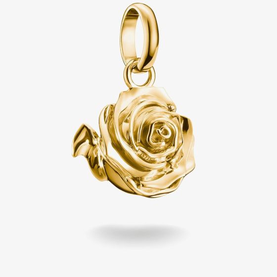 THOMAS SABO Charm Club Connect Gold Plated Rose Blossom Charm CC1263-413-39