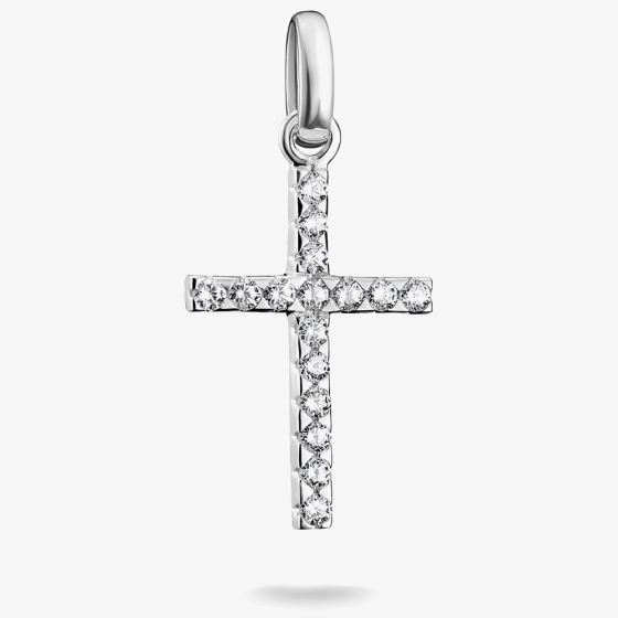 THOMAS SABO Charm Club Connect Silver Cubic Zirconia Cross Charm CC1203-051-14