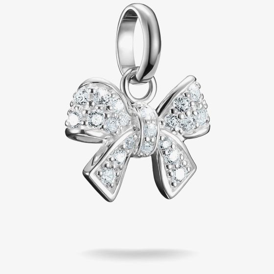 THOMAS SABO Charm Club Connect Silver Cubic Zirconia Bow Charm CC1235-051-14