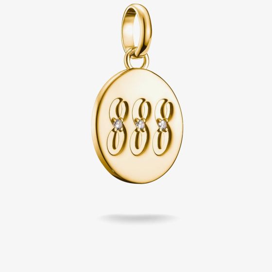 THOMAS SABO Charm Club Connect Gold Plated 888 Angel Number Charm CC1255-414-14