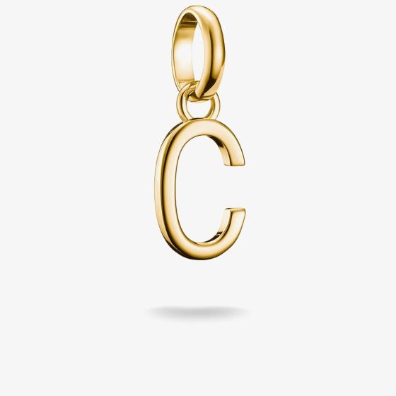 THOMAS SABO Charm Club Connect Gold Plated Letter C Charm CC1209-413-39