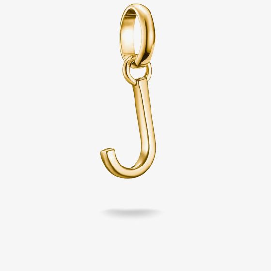 THOMAS SABO Charm Club Connect Gold Plated Letter J Charm CC1216-413-39