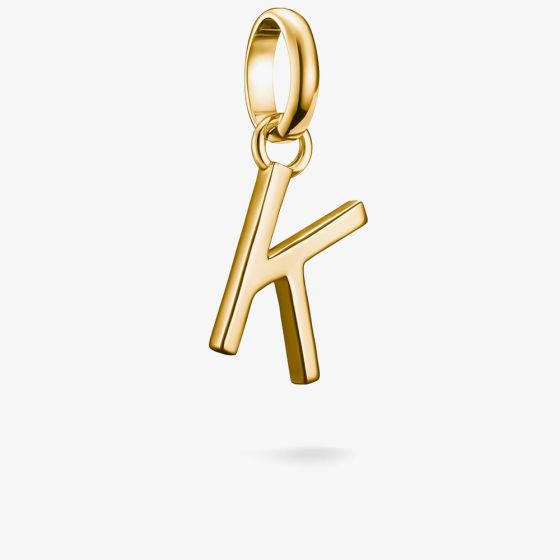 THOMAS SABO Charm Club Connect Gold Plated Letter K Charm CC1217-413-39