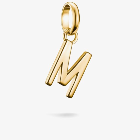 THOMAS SABO Charm Club Connect Gold Plated Letter M Charm CC1219-413-39