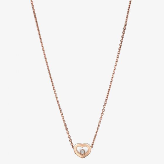 Chopard Happy Hearts 18ct Rose Gold Diamond Necklace 81A054-5001