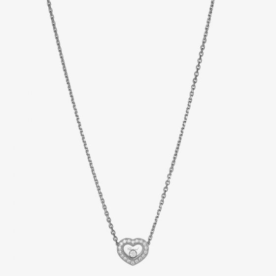 Chopard Happy Hearts 18ct White Gold Diamond Necklace 81A054-1201
