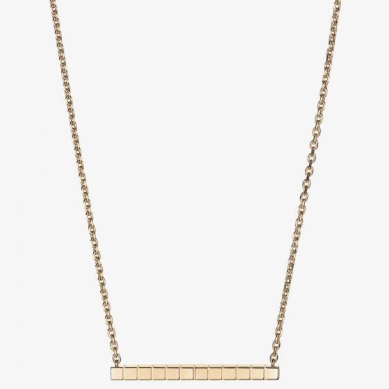 Chopard Ice Cube Pure 18ct Rose Gold Bar Necklace 817702-5001
