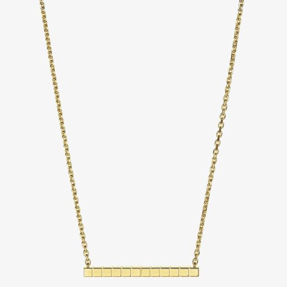 Chopard Ladies Ice Cube 18ct Yellow Gold Cube Bar Necklace 817702-0001