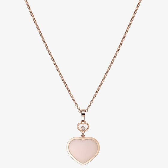 Chopard Ladies My Happy Hearts 18ct Rose Gold Pendant Necklace 797482-5620