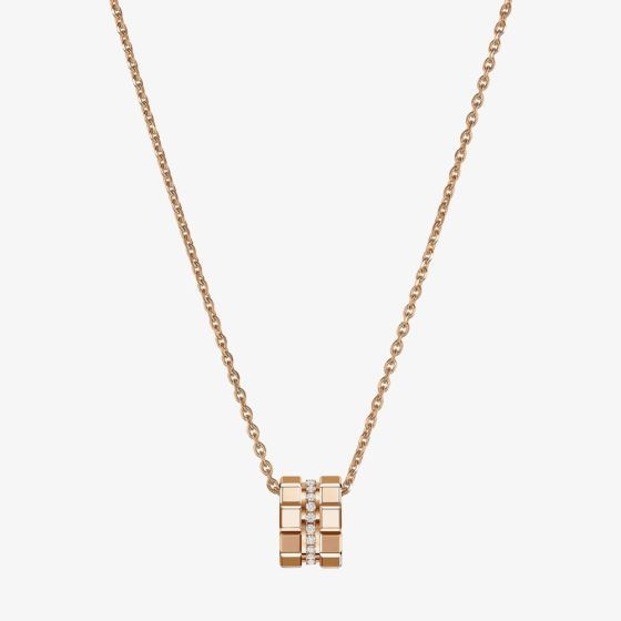 Chopard Ice Cube 18ct Rose Gold 0.14ct Diamond Pendant 797005-5003