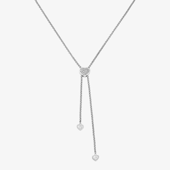 Chopard Happy Hearts 18ct White Gold & Diamond Tie Necklace 81A148-1901