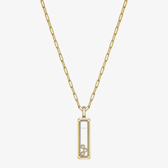 Chopard Happy Diamonds Icons 18ct Yellow Gold Diamond Large Bar Pendant 79A202-0001