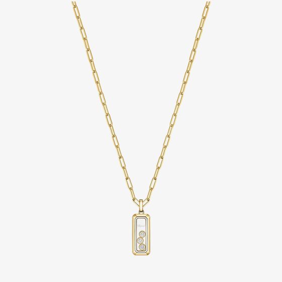 Chopard Happy Diamonds Icons 18ct Yellow Gold Diamond Small Bar Pendant 79A201-0001