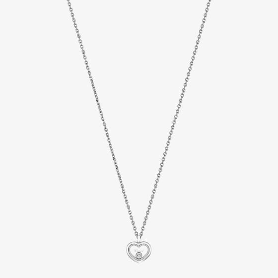 Chopard Happy Diamonds Icons 18ct White Gold Diamond Heart Pendant 81A192-1001