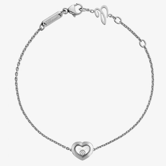 Chopard Happy Diamonds 18ct White Gold Diamond Heart Bracelet 85A054-1001