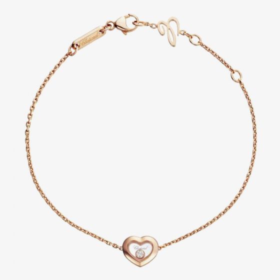 Chopard Happy Diamonds 18ct Rose Gold Heart Bracelet 85A054-5001