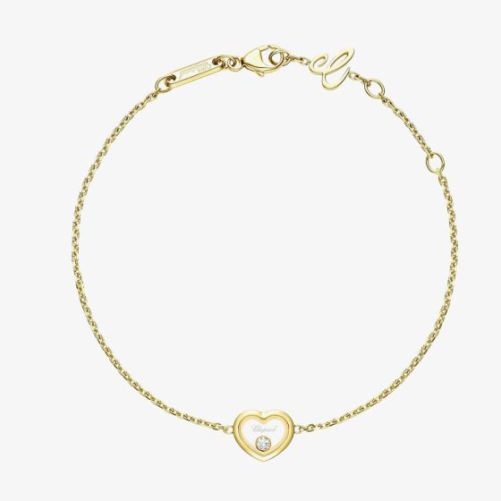 Chopard Happy Diamonds Icons 18ct Yellow Gold Diamond Heart Bracelet 85A192-0001