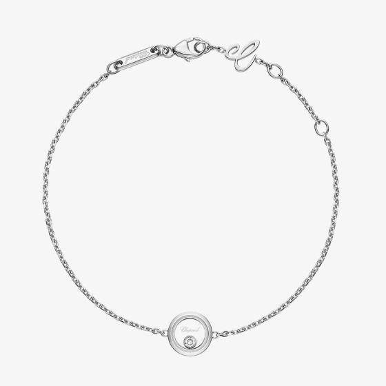 Chopard Happy Diamonds Icons 18ct White Gold Diamond Heart Bracelet 85A191-1001