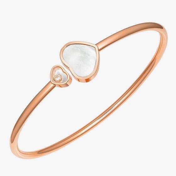 Chopard Happy Hearts 18ct Rose Gold & Mother of Pearl Bangle 857482-5304