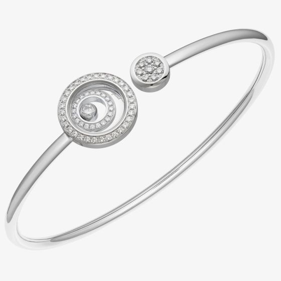 Chopard Happy Spirit 18ct White Gold & 0.47ct Diamond Bangle 858230-1001