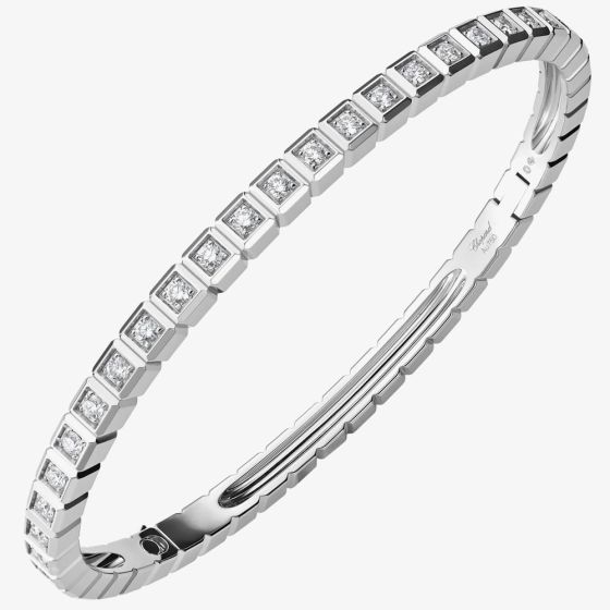 Chopard Ice Cube 18ct White Gold & Diamond Bangle 858350-1009 (L)
