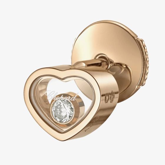 Chopard Ladies My Happy Hearts 18ct Rose Gold 1 Diamond Single Earring 83A086-5092