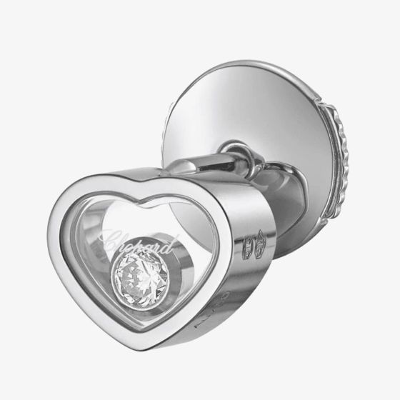 Chopard Ladies My Happy Hearts 18ct White Gold 1 Diamond Single Earring 83A086-1092
