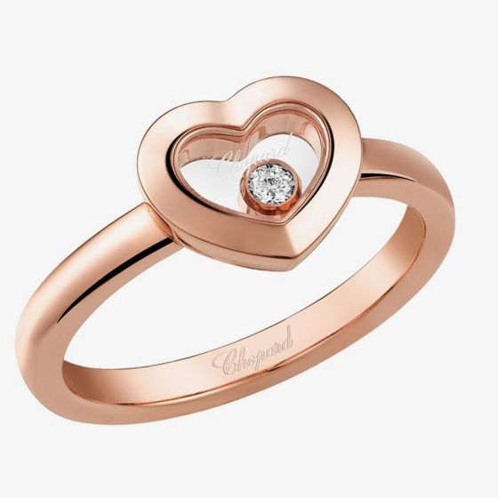 Chopard 18ct Rose Gold Happy Diamonds Icons Ring (N) 82A054-51111