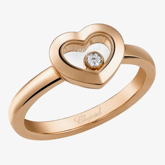Chopard Happy Diamonds Icons 18ct Rose Gold Heart Shape Diamond Ring