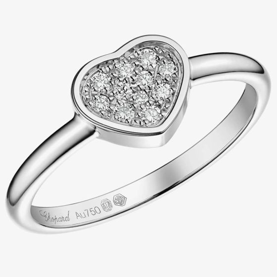 Chopard Ladies My Happy Hearts 18ct White Gold Diamond Ring 82A086-1908