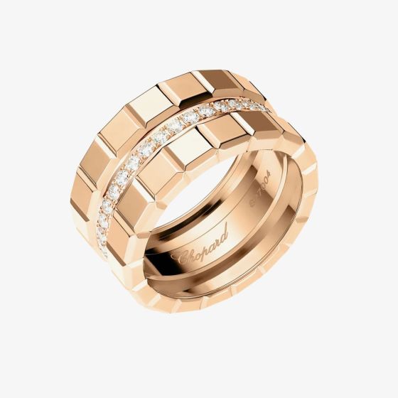 Chopard Ice Cube 18ct Rose Gold Diamond Eternity Ring 827004-504