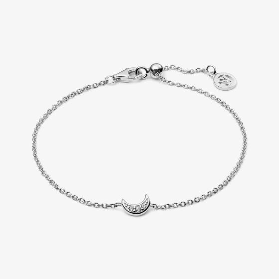 Sif Jakobs Sterling Silver Luna Moon Bracelet SJ-B2707-CZ