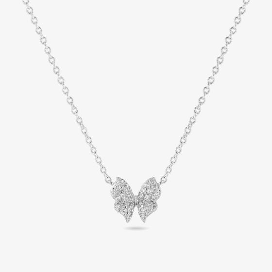 Sif Jakobs Sterling Silver Farfalla Cubic Zirconia Butterfly Necklace SJ-N2700-CZ