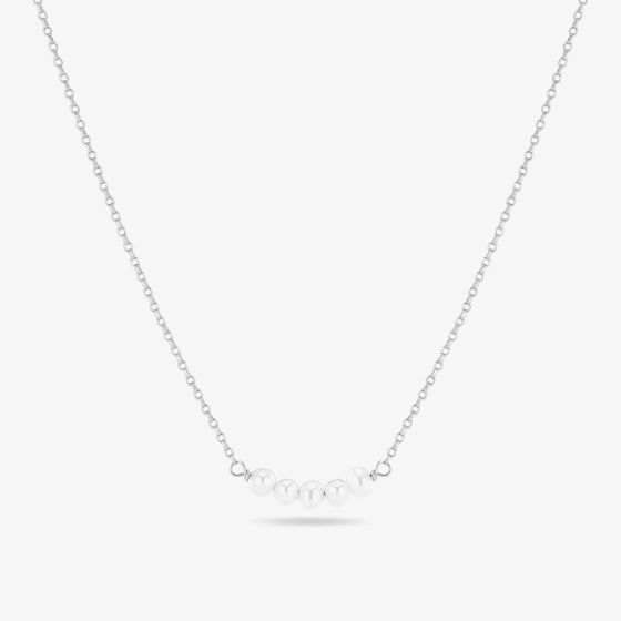 Sif Jakobs Sterling Silver Perla Cinque Five Pearl Necklace SJ-N2735-P