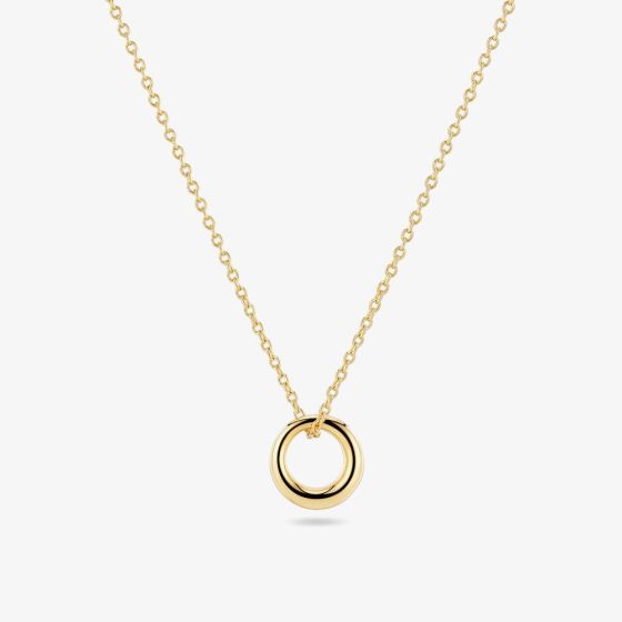 Sif Jakobs Gold Plated Selene Open Circle Pendant Necklace SJ-N2711-YG
