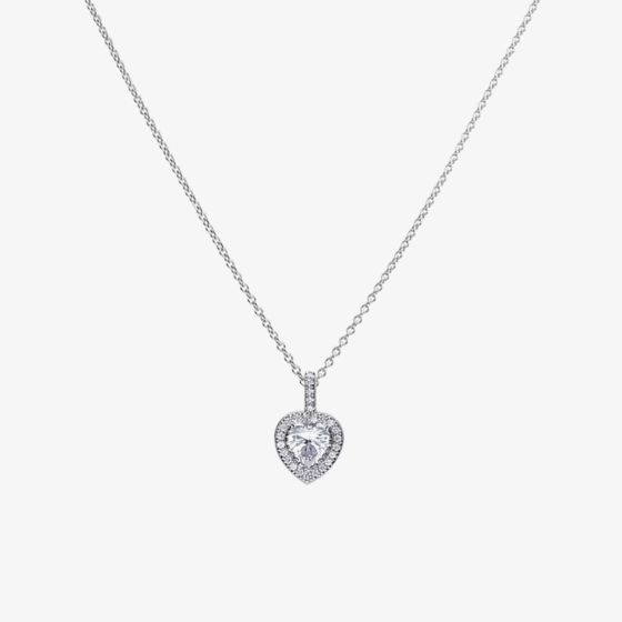 Diamonfire Sterling Silver Heart Cubic Zirconia Necklace P4616