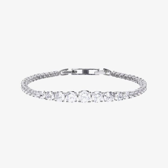 Diamonfire Silver Graduated Cubic Zirconia Tennis Bracelet B5203