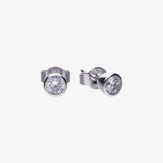 Diamonfire Silver 0.25ct Round Cubic Zirconia Stud Earrings E6630