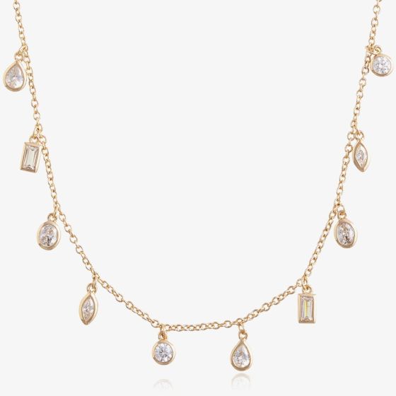 Olivia Burton Classic Crystal Gold-Tone Charm Necklace OBJCON100