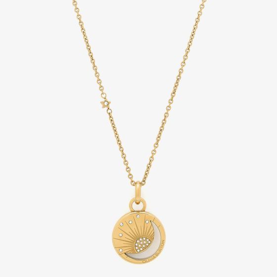 Olivia Burton Celestial Sun Gold Plated Crystal Necklace 24100157